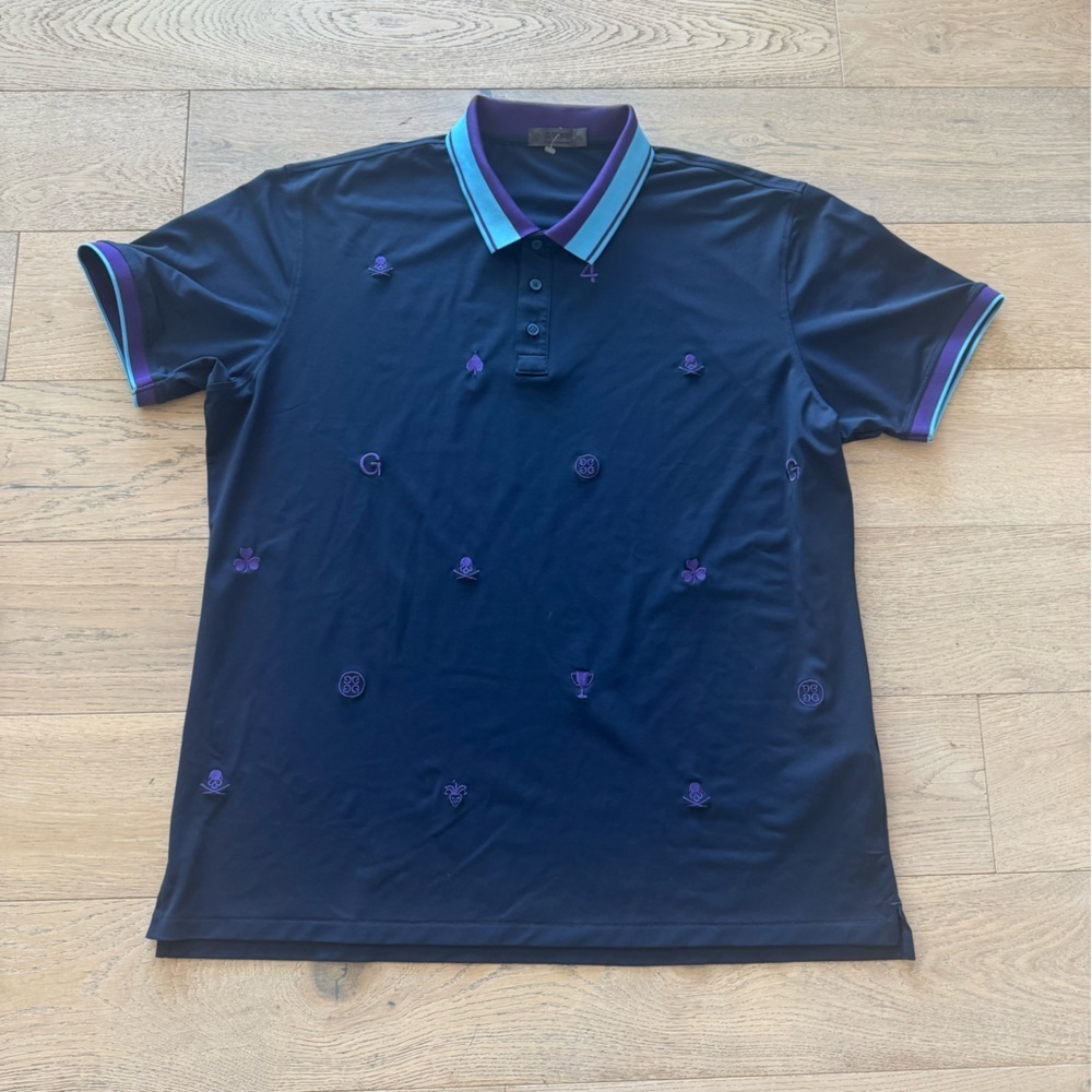 G/Fore  Deck Golf Polo Shirt Navy Blue XL